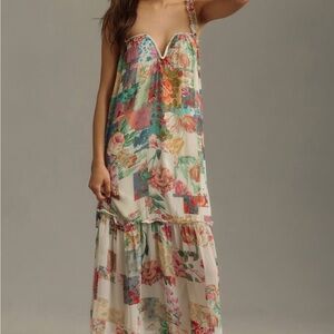 Anthropologie Chiffon Shift Midi Dress